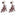 Texas A&M Maroon Reveille 3 Gemstone Earrings