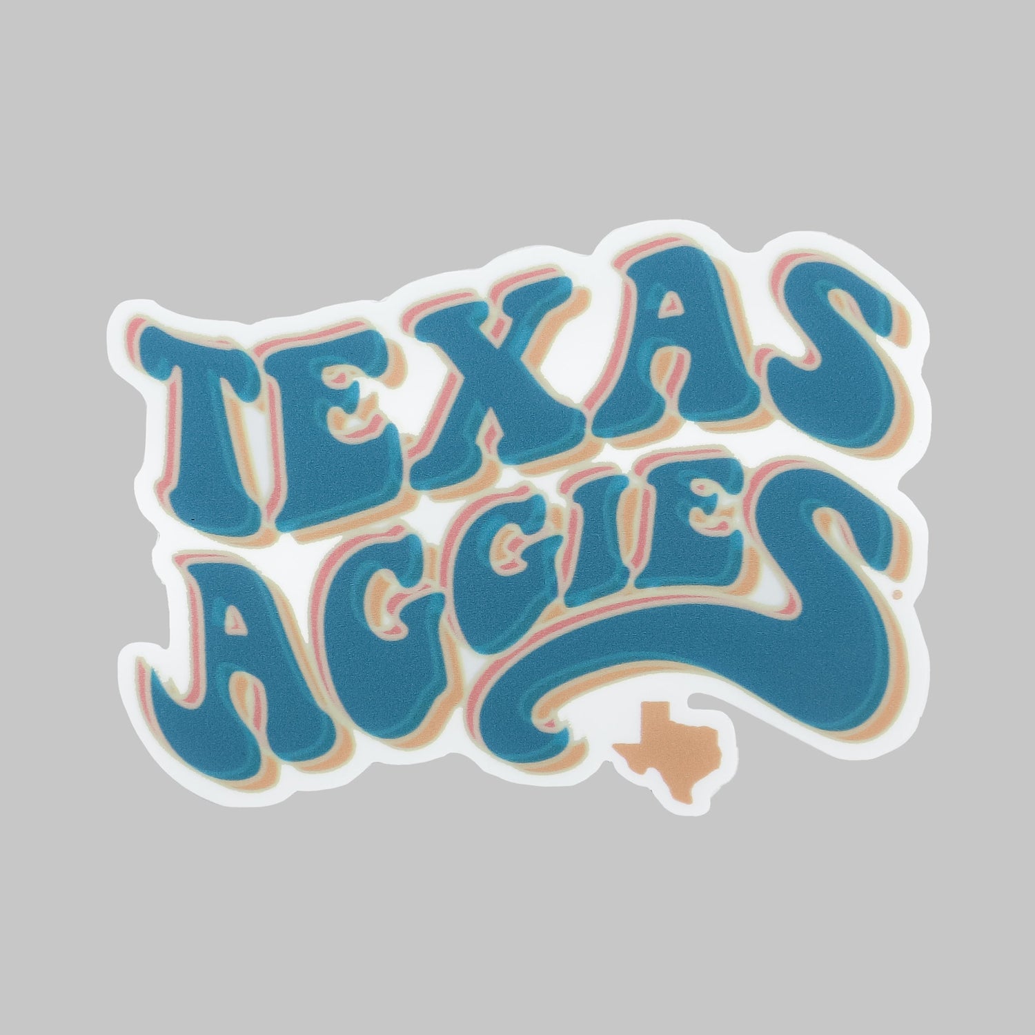 Texas A&M Fuzzy Bubble Dizzler Sticker