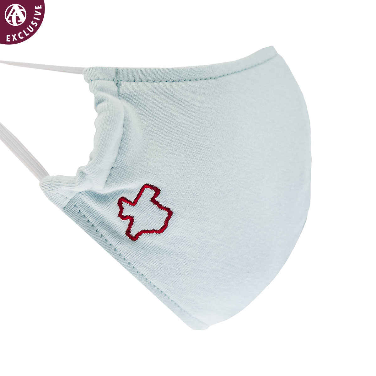 Sky Blue Embroidered Texas Mask