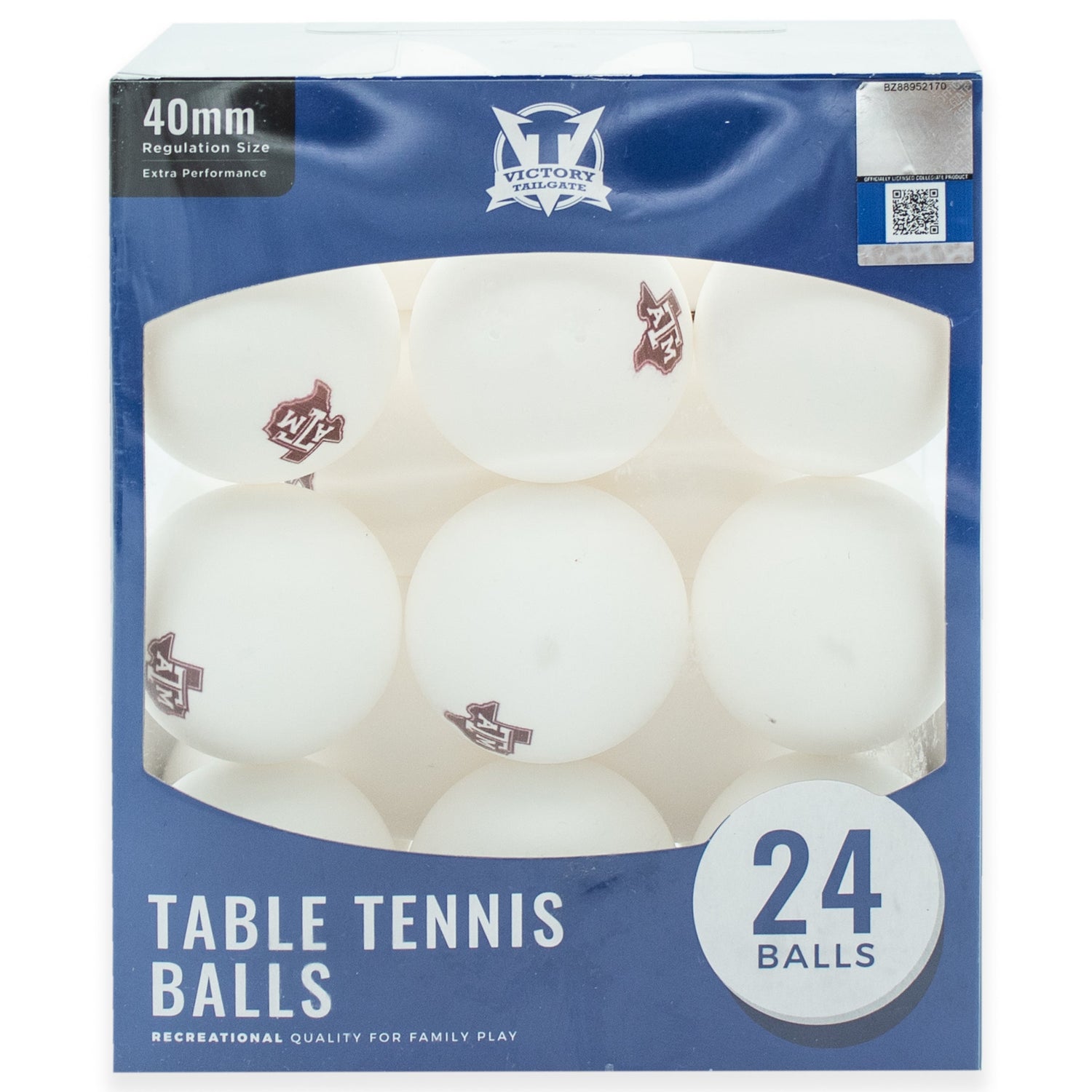 Texas A&M 24Ct Table Tennis Balls