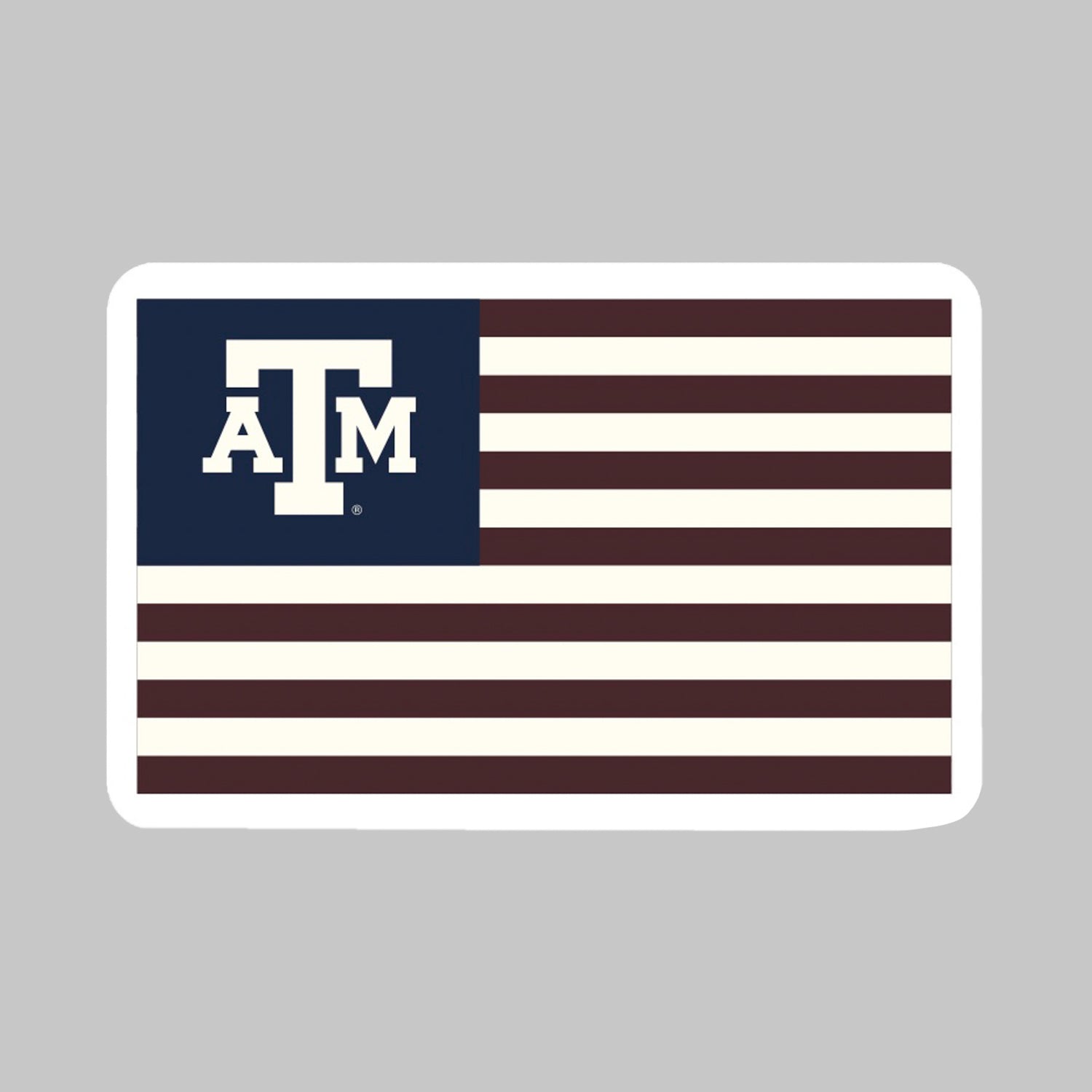 Texas A&M American Flag Dizzler Sticker