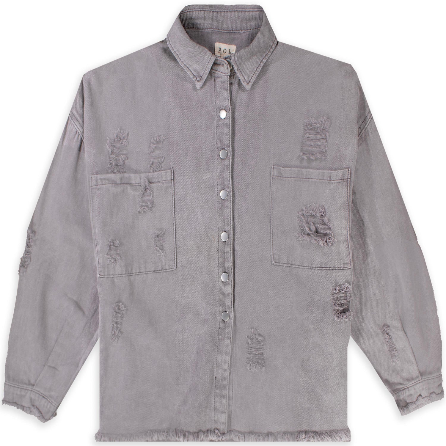 Distressed Buttondown Jacket