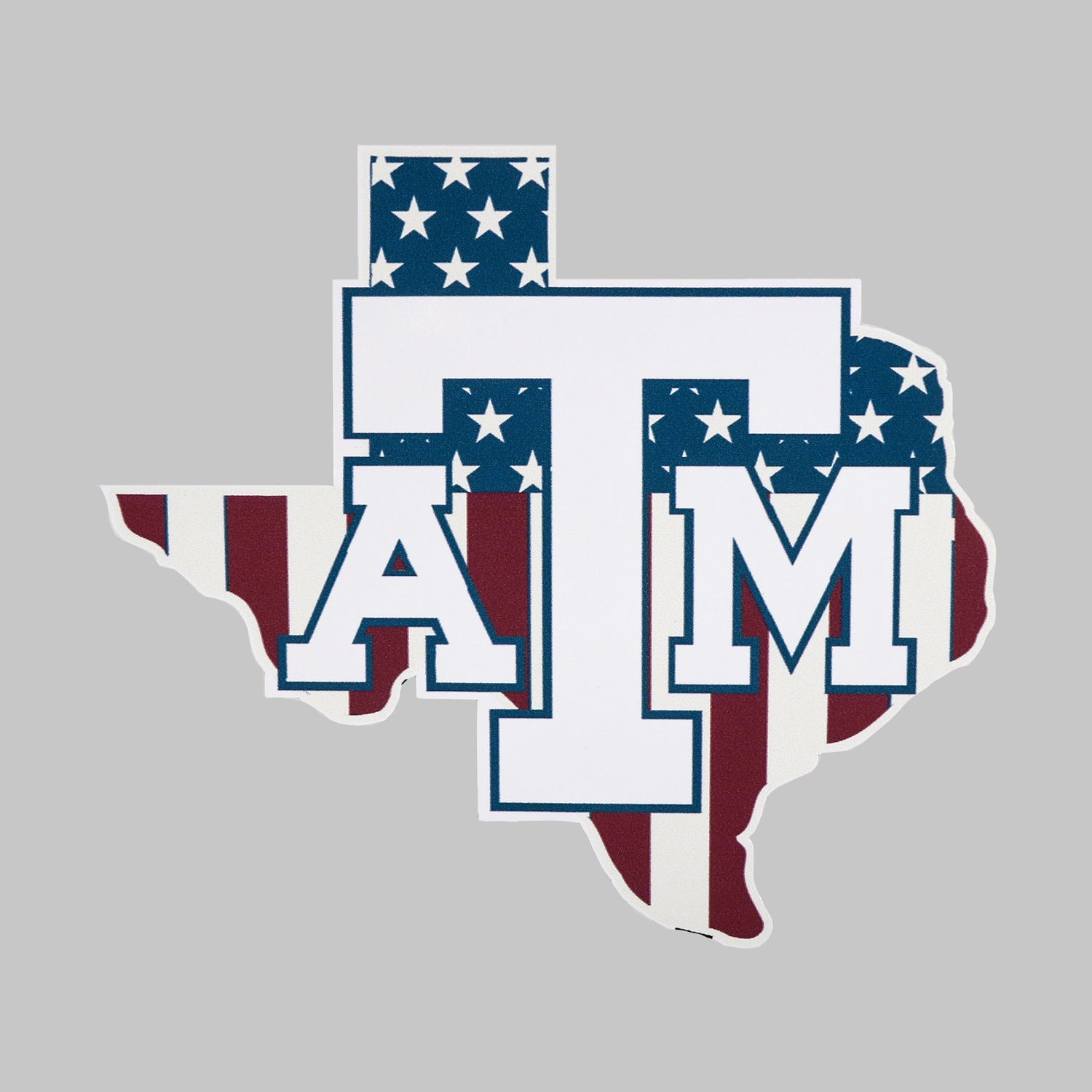 Texas A&M Patriotic Lone Star Decal