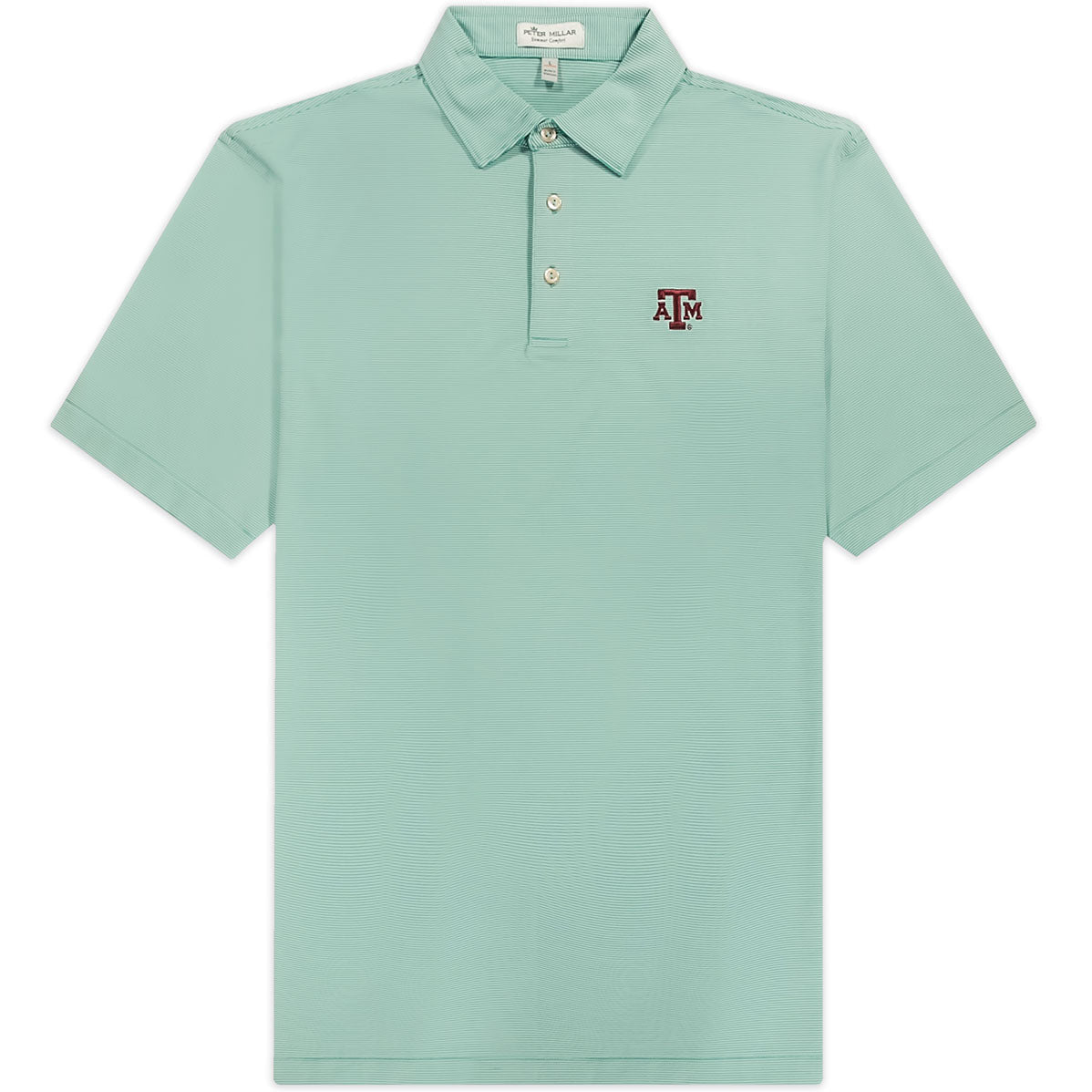 Texas A&M Peter Millar Jubilee Stripe Stretch Jersey Polo