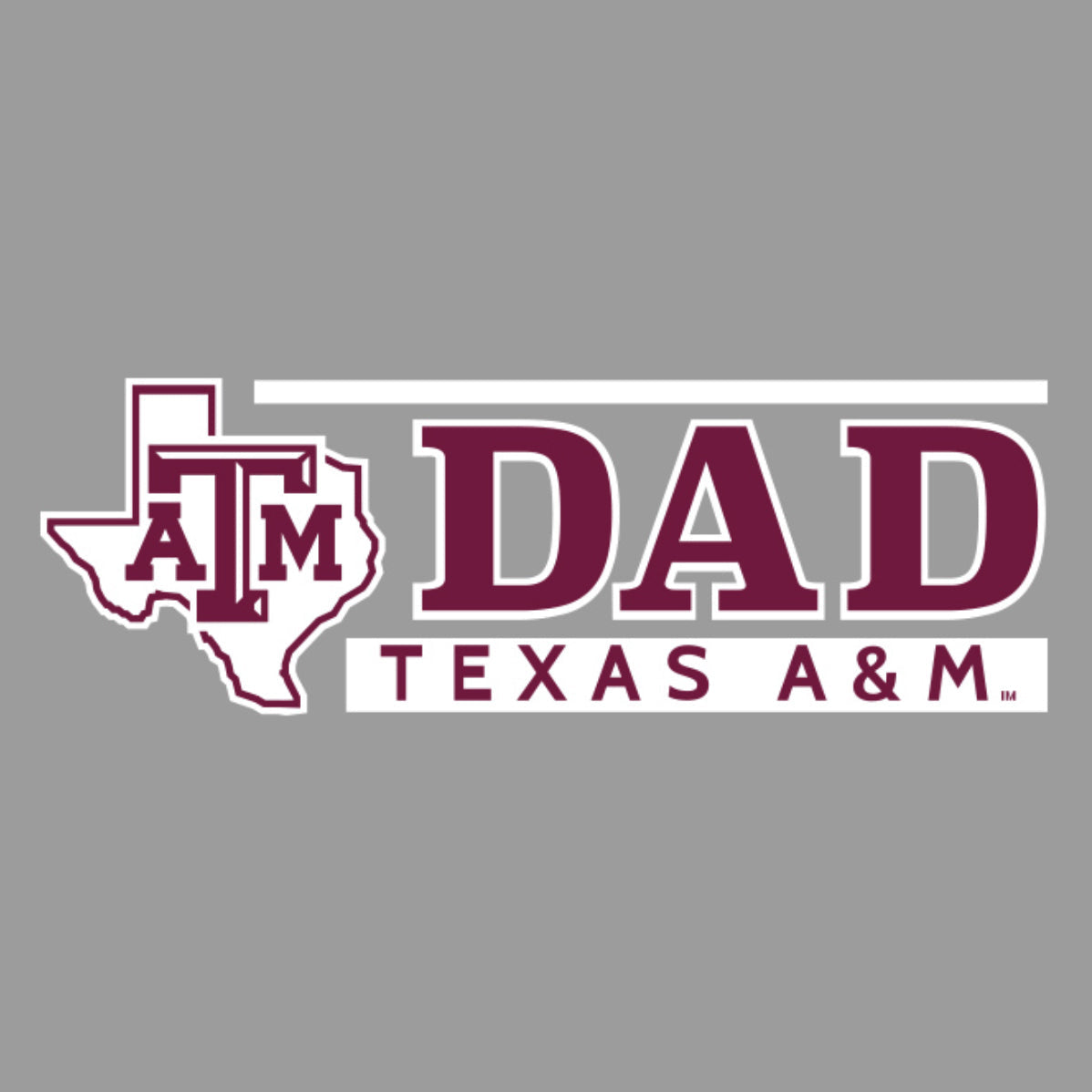 Texas A&M Aggie Lone Star Dad Car Decal