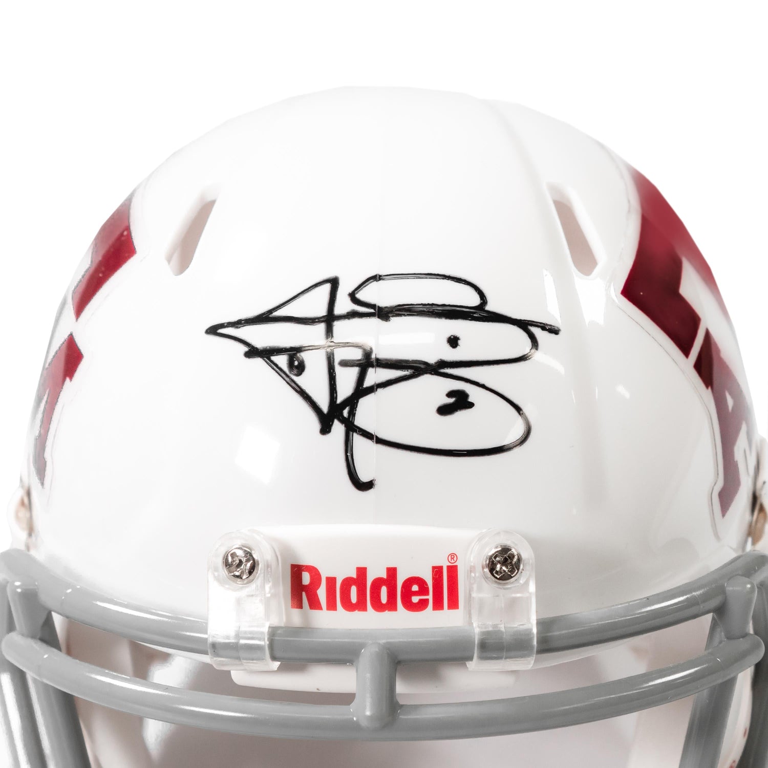Johnny Manziel Signed White Riddell Mini Helmet