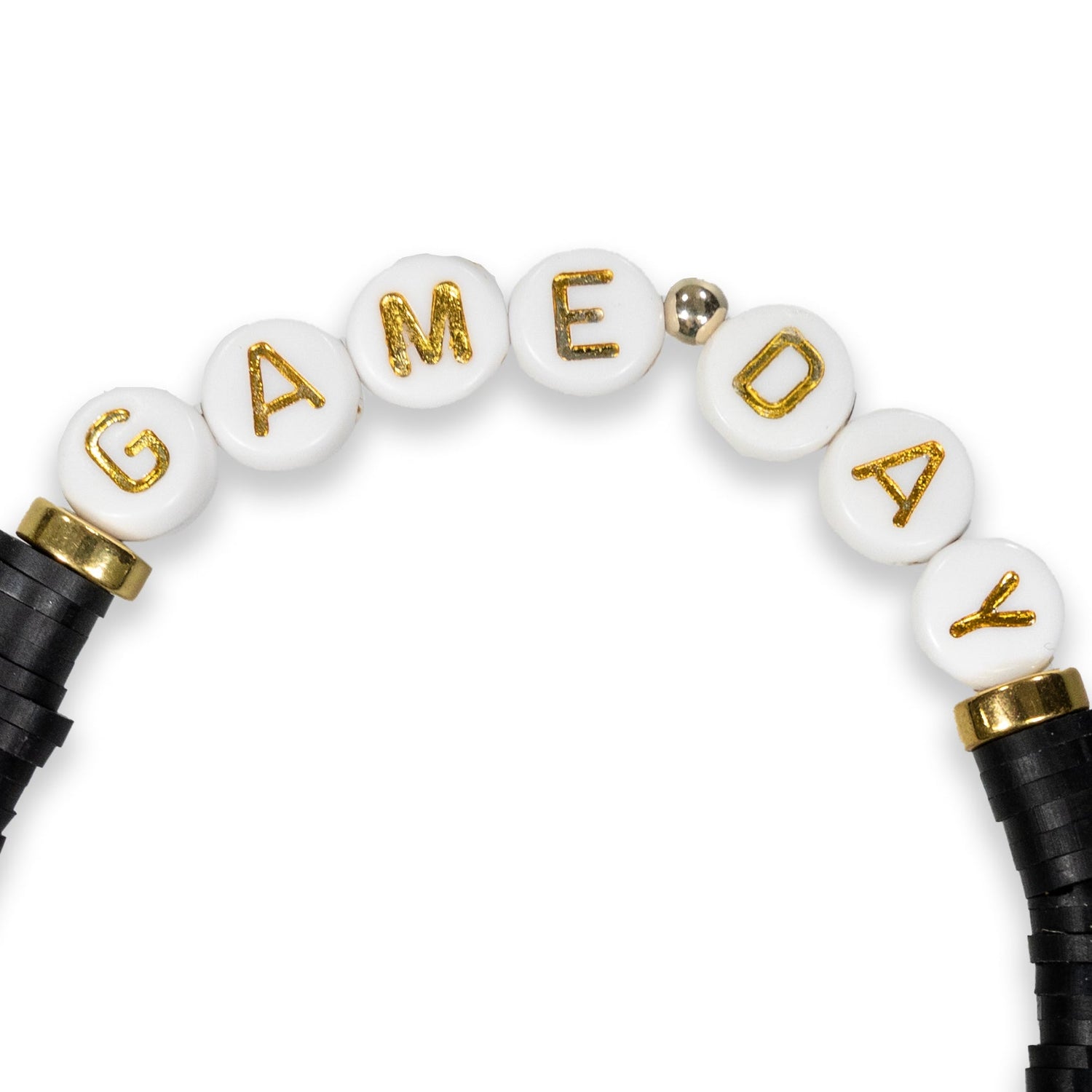 Gameday Beaded Black Bracelet