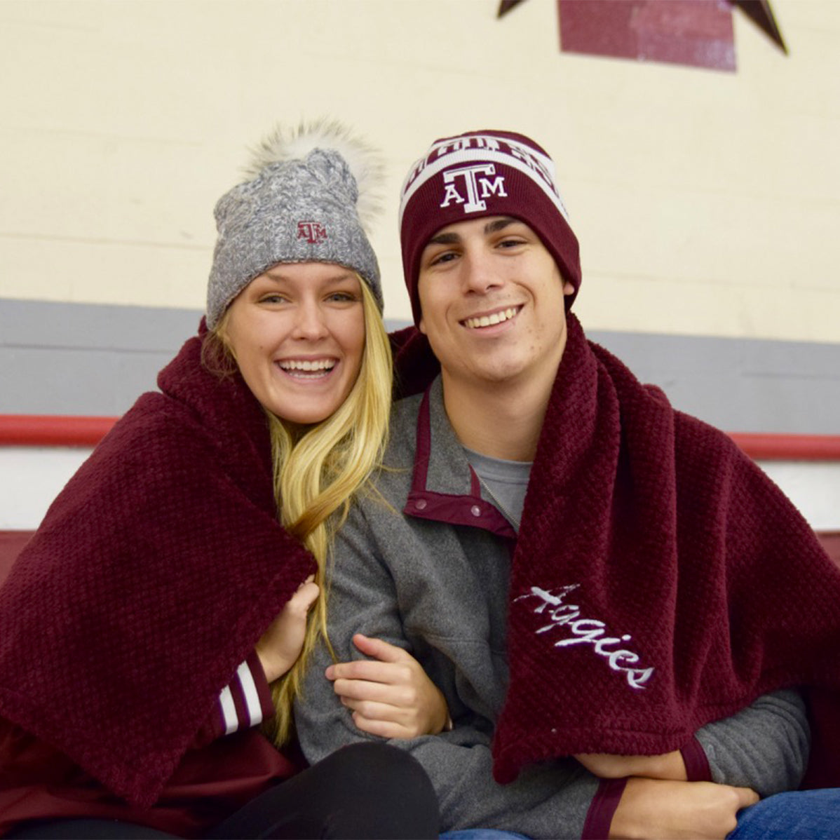 Texas A&M Aggies Pineapple Stitch Blanket