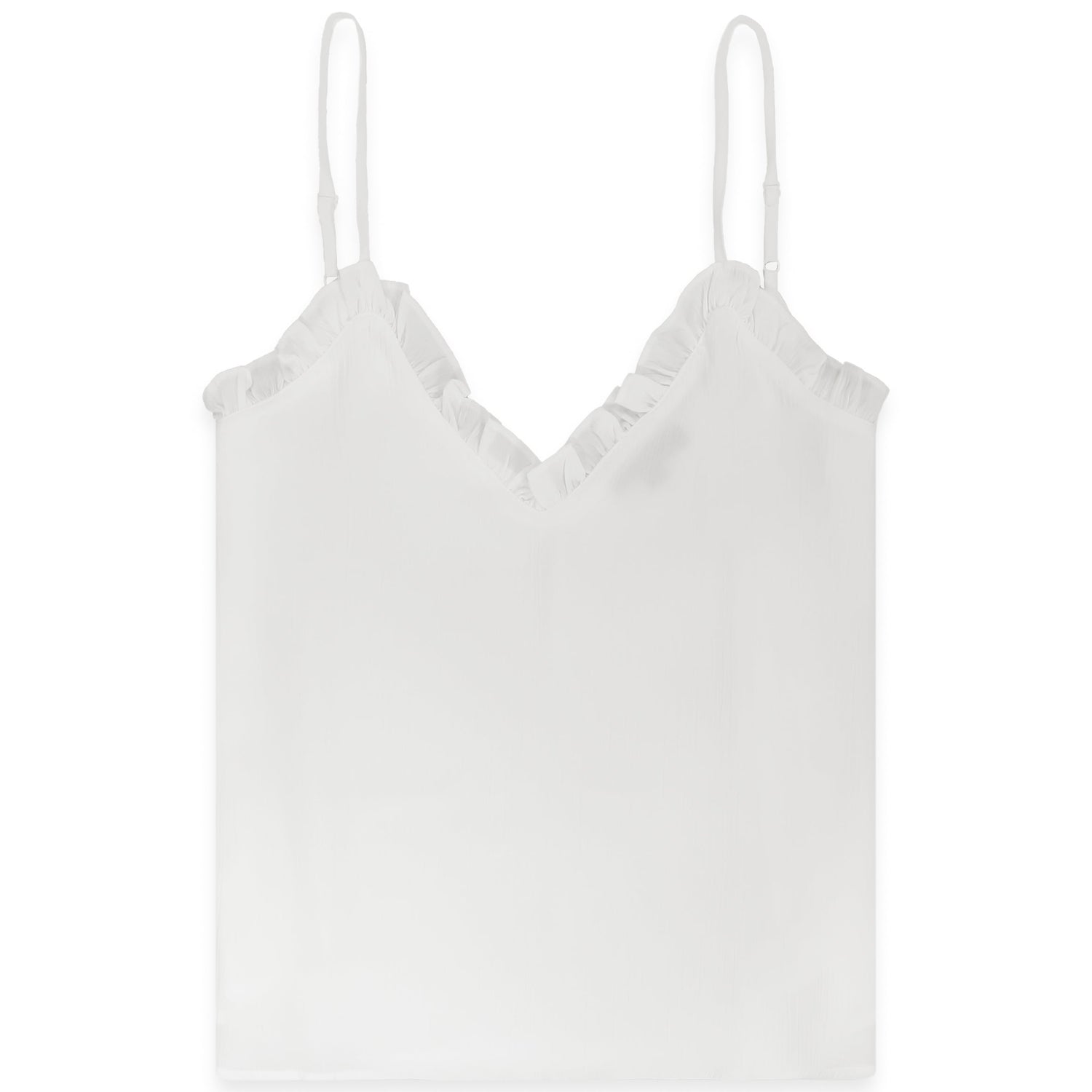 White Ruffle Cami