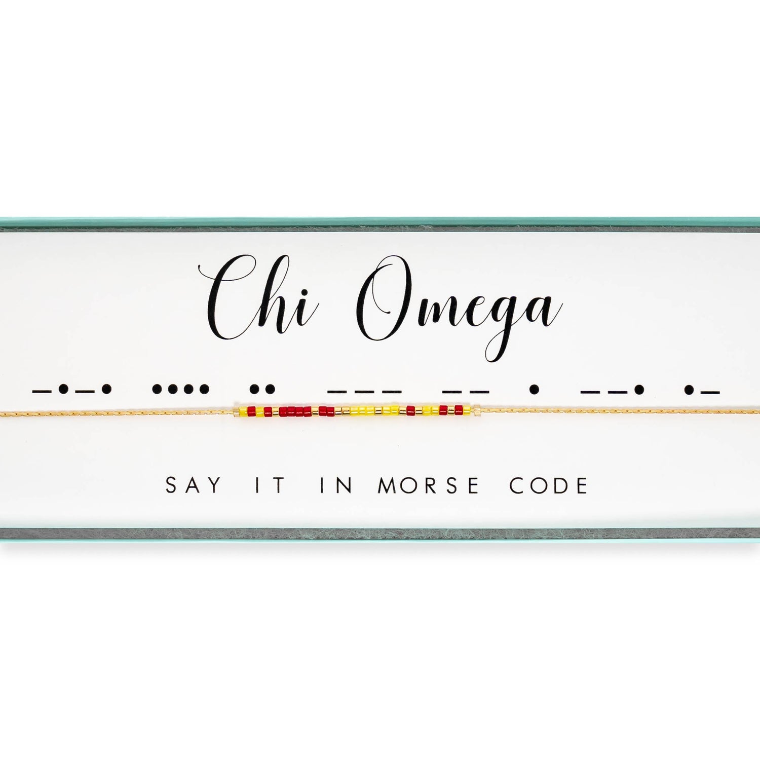 Chi OmegA&Morse Code Necklace