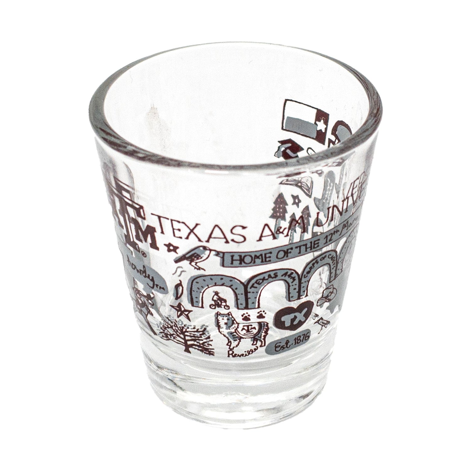 Texas A&M Julia Gash Collage Shot Glass