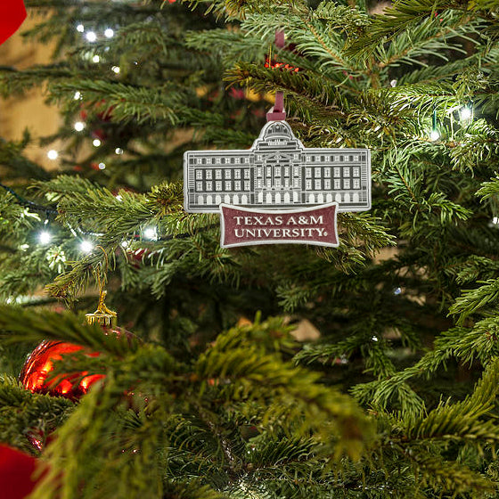 Texas A&M Academic Building Pewter Ornament