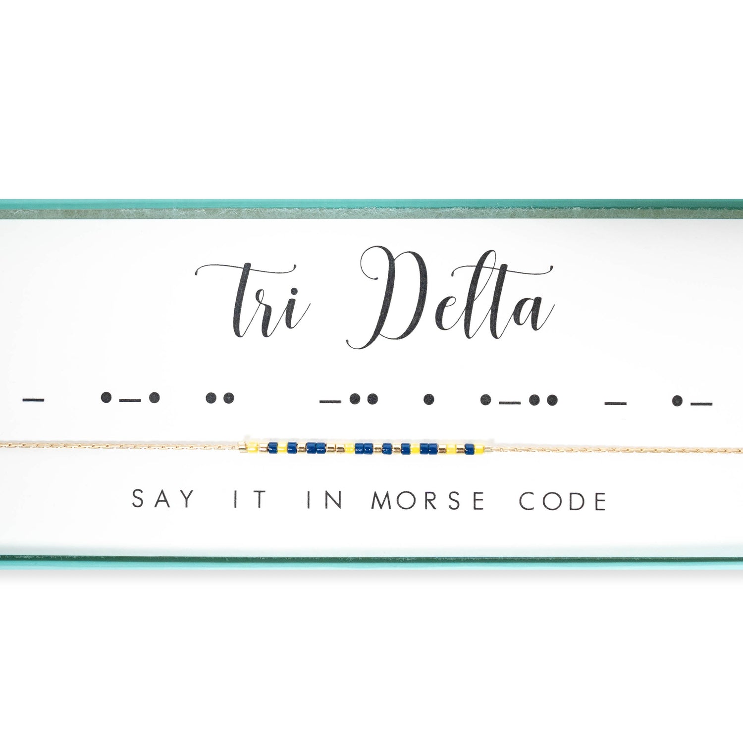 Tri Delta Morse Code Necklace