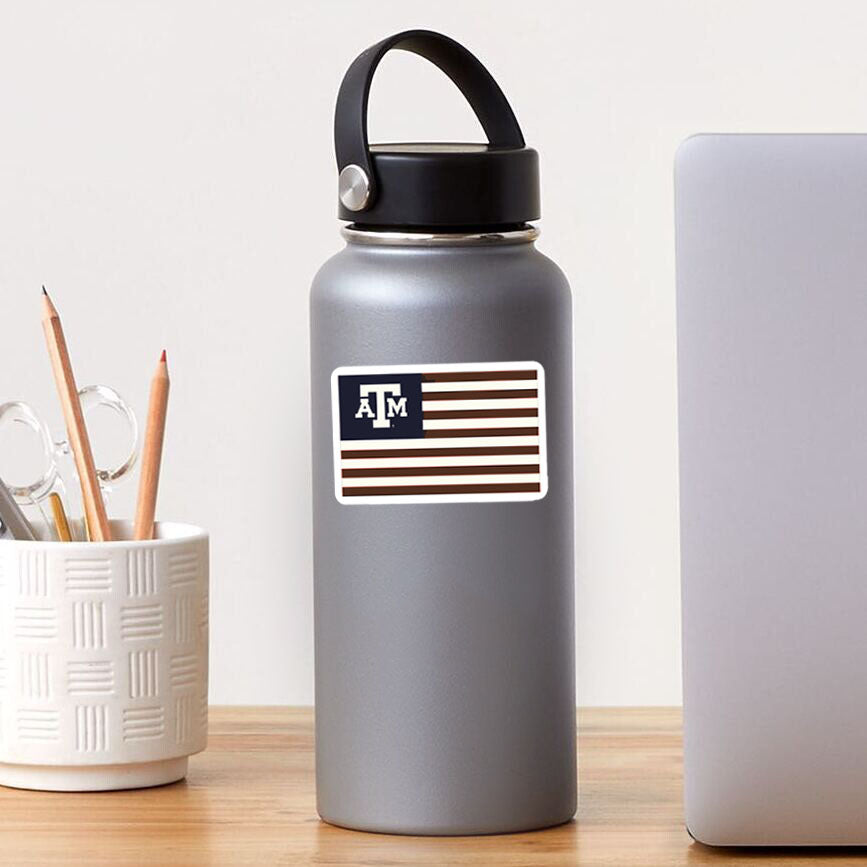 Texas A&M American Flag Dizzler Sticker