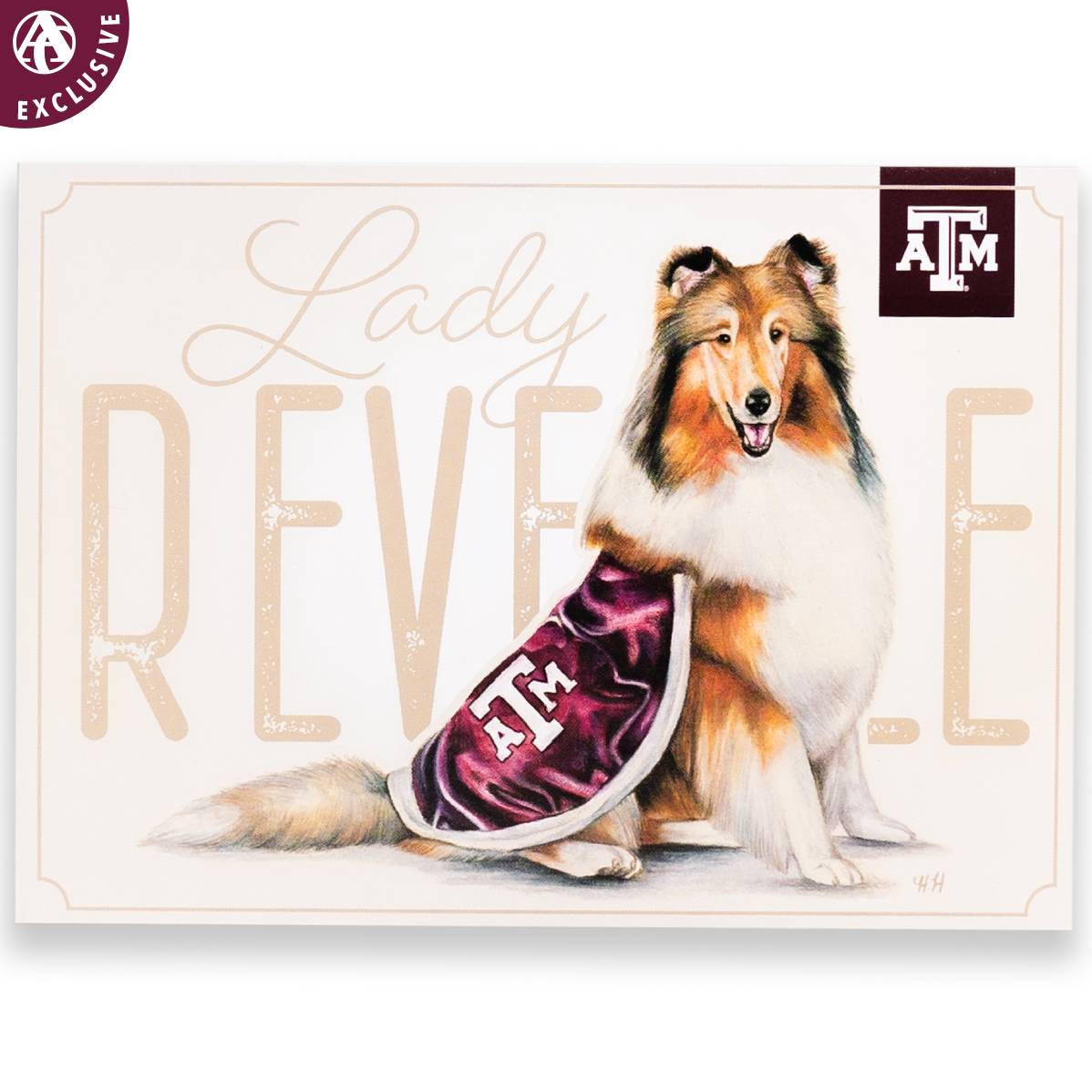 Texas A&M Lady Reveille Postcard