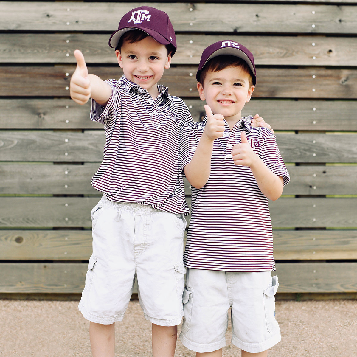 Texas A&M Garb Youth Carson Striped Polo