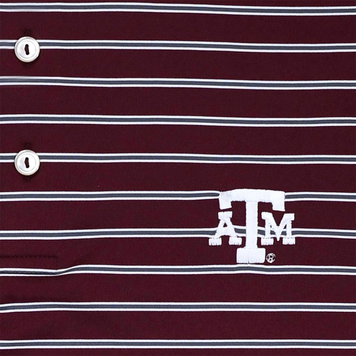Texas A&M Peter Millar Senior Stripe Jersey Polo