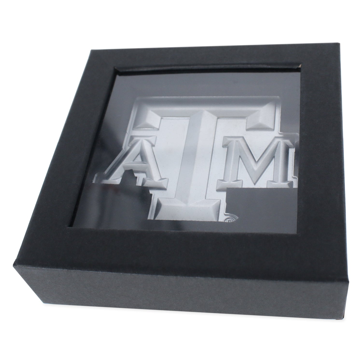 Texas A&M Matte Silver Block Emblem