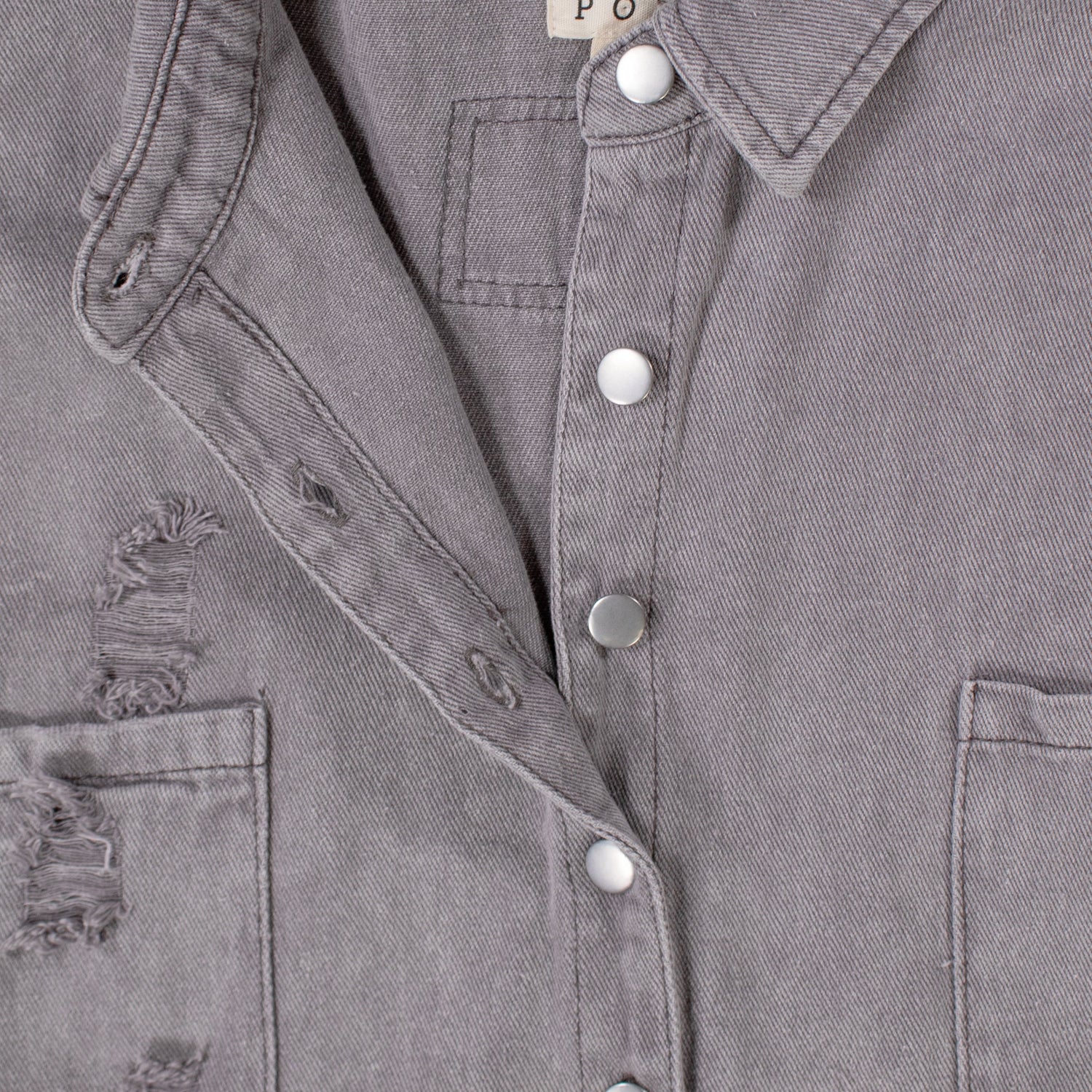 Distressed Buttondown Jacket
