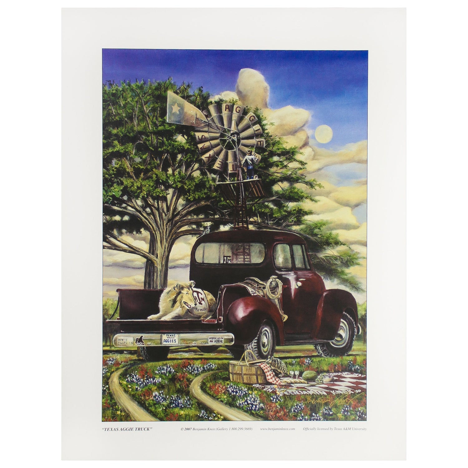 Texas A&M Benjamin Knox Aggie Truck Print