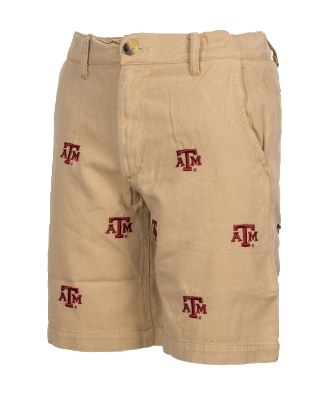 Texas A&M Wes & Willy Junior Embroidered Twill Shorts