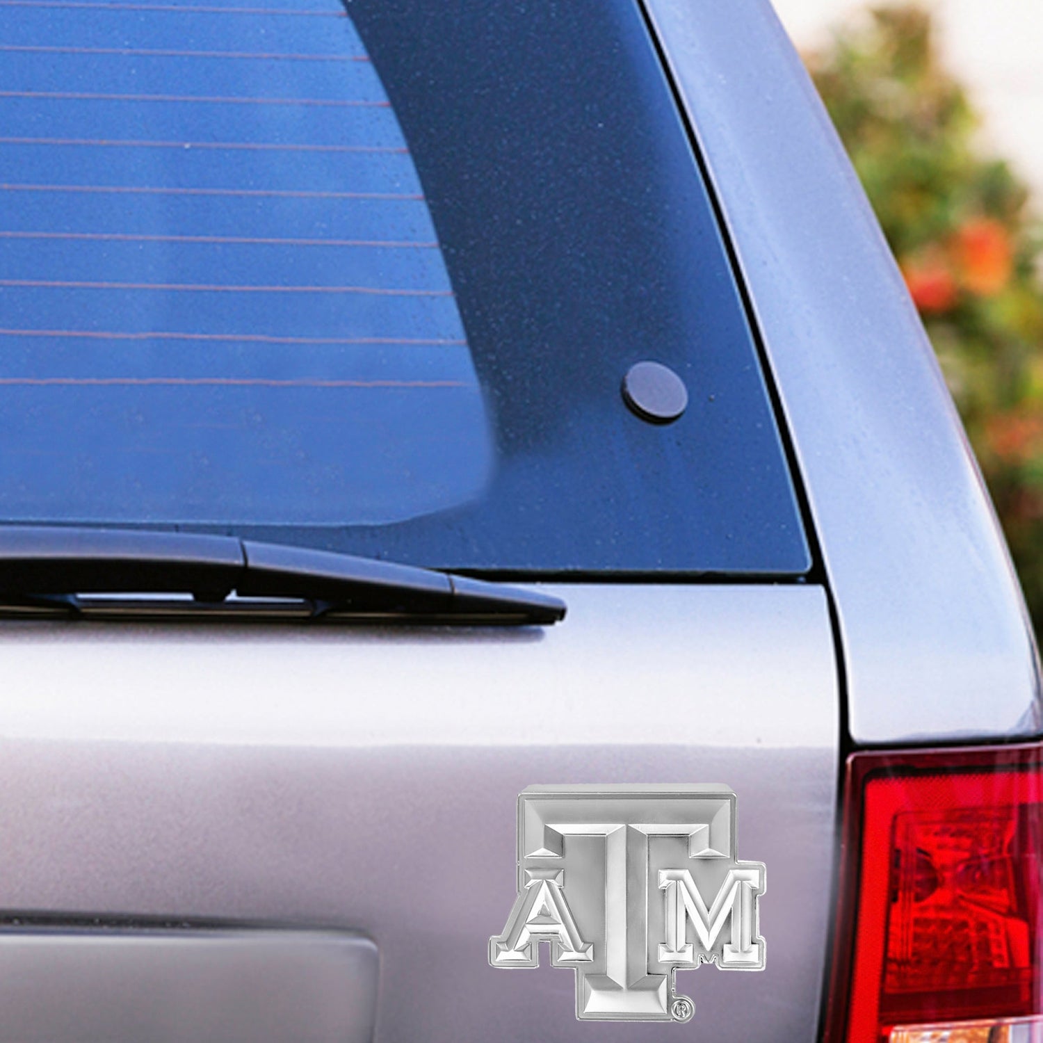 Texas A&M Matte Silver Block Emblem