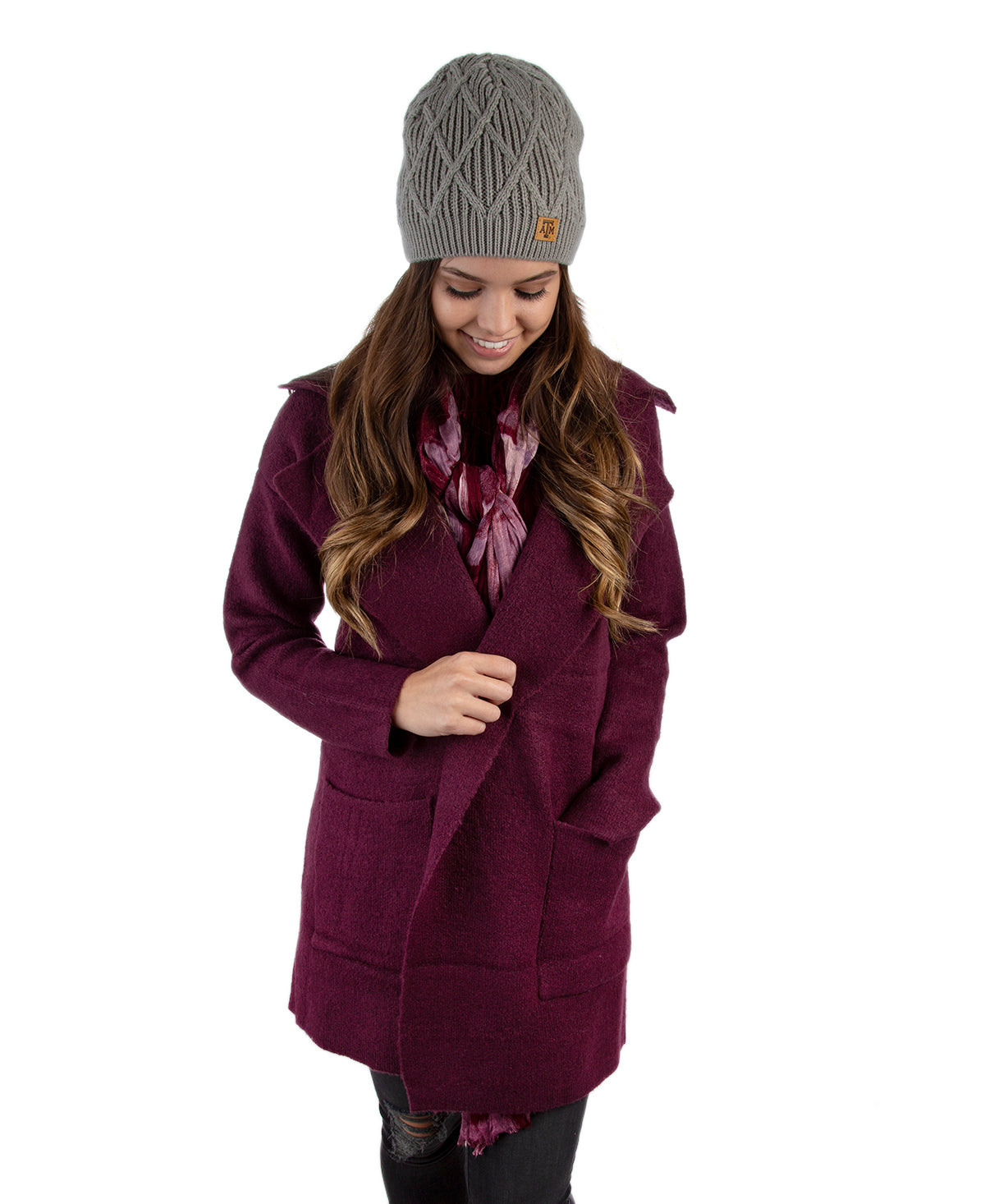 Women's Burgundy Heavy Sweater