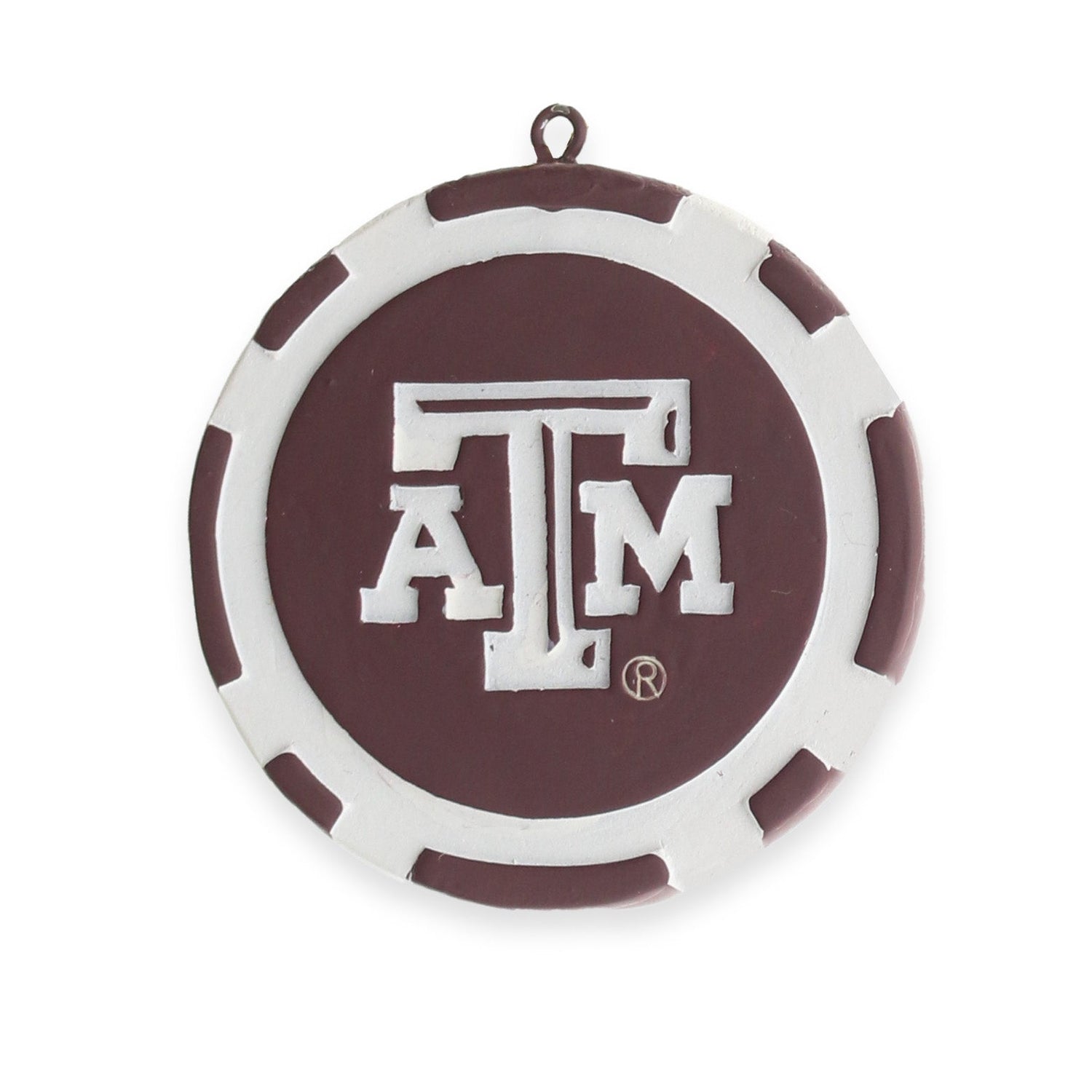 Texas A&M Gig 'Em Aggies Poker Chip Ornament