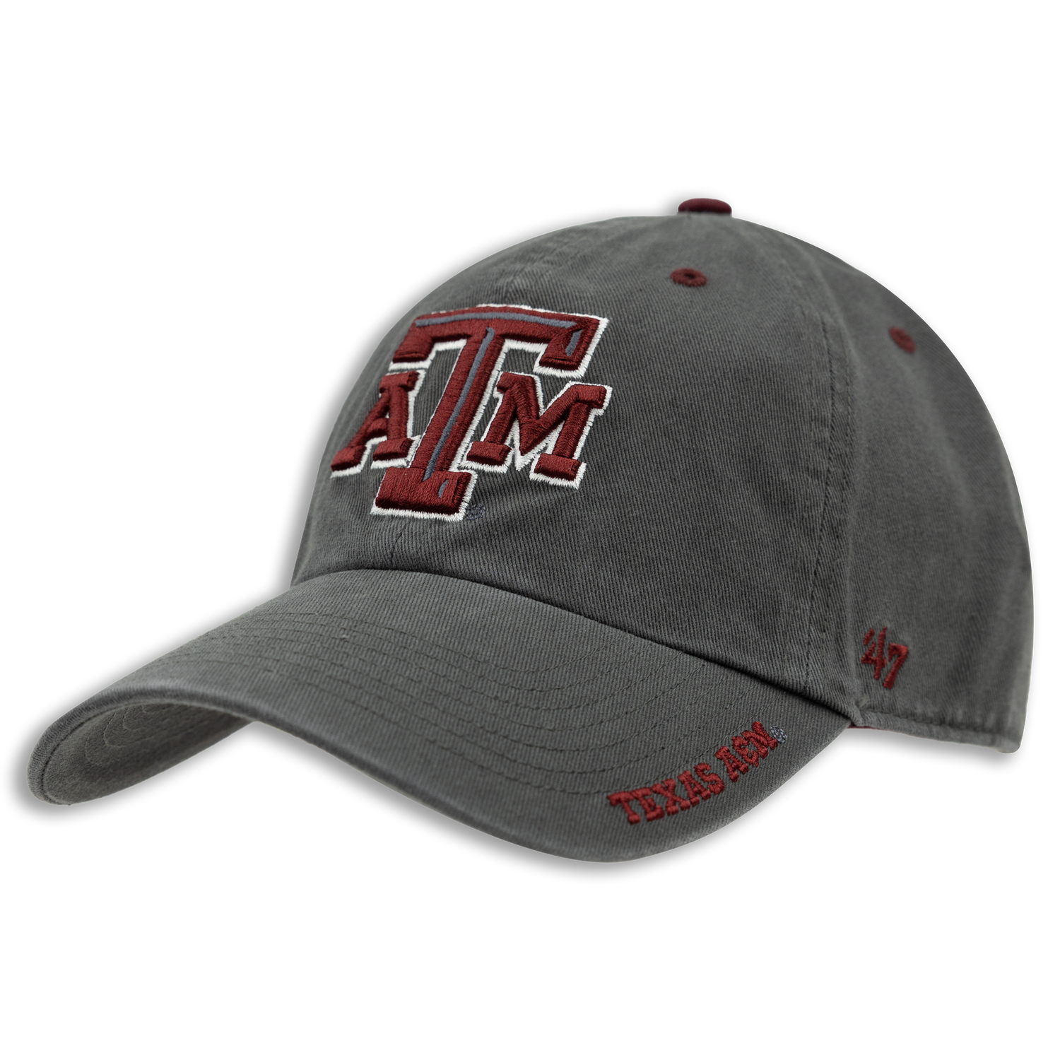Texas A&M Maroon Logo '47 Brand Unstructured Gray Hat