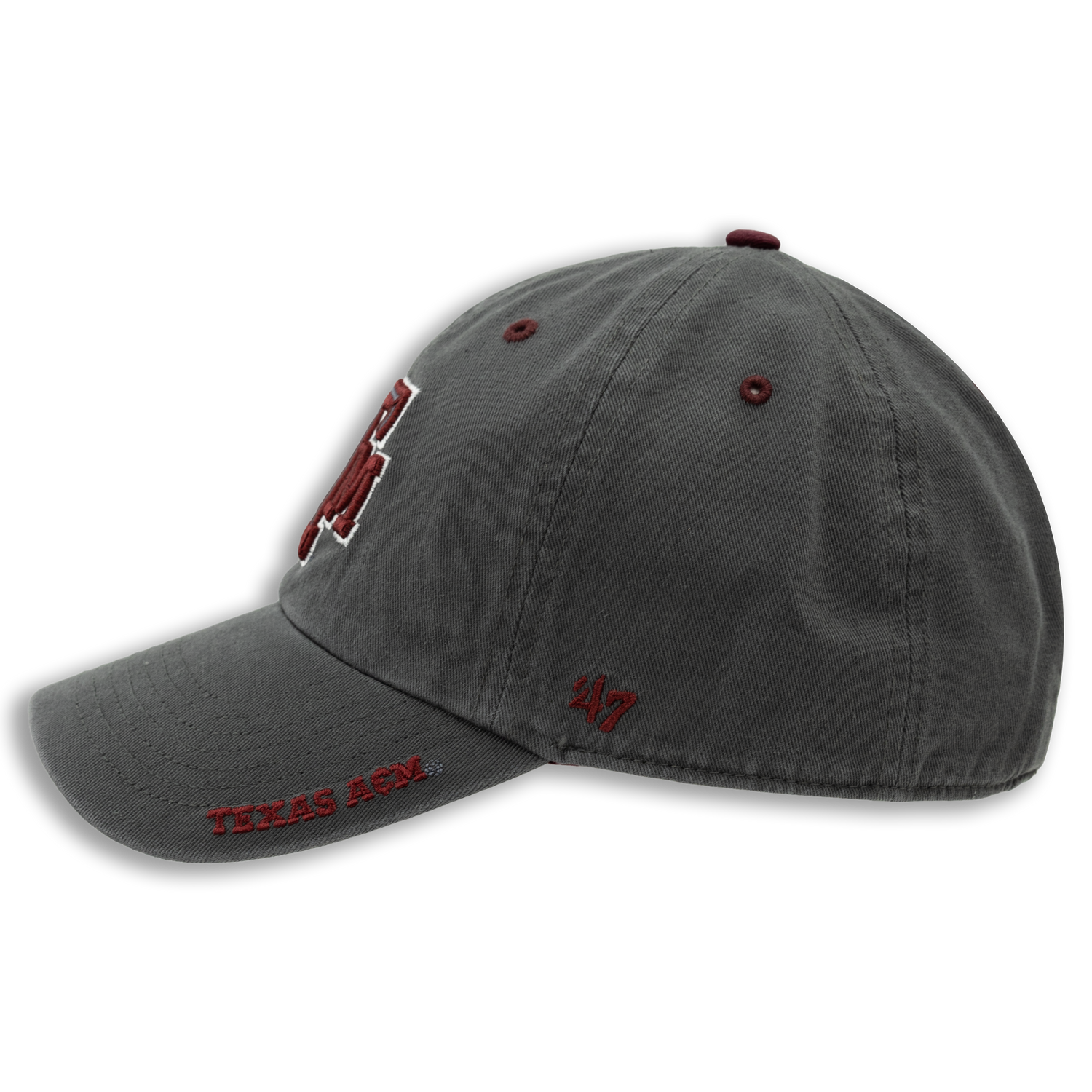 Texas A&M Maroon Logo '47 Brand Unstructured Gray Hat