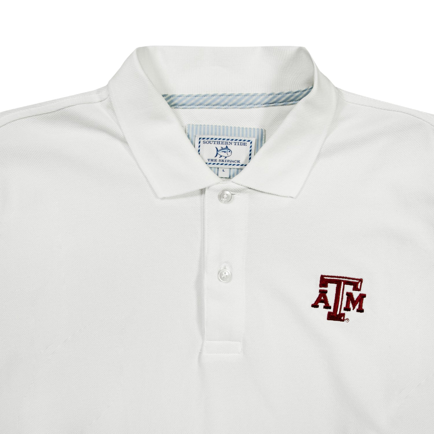 Texas A&M Southern Tide White Gameday Polo