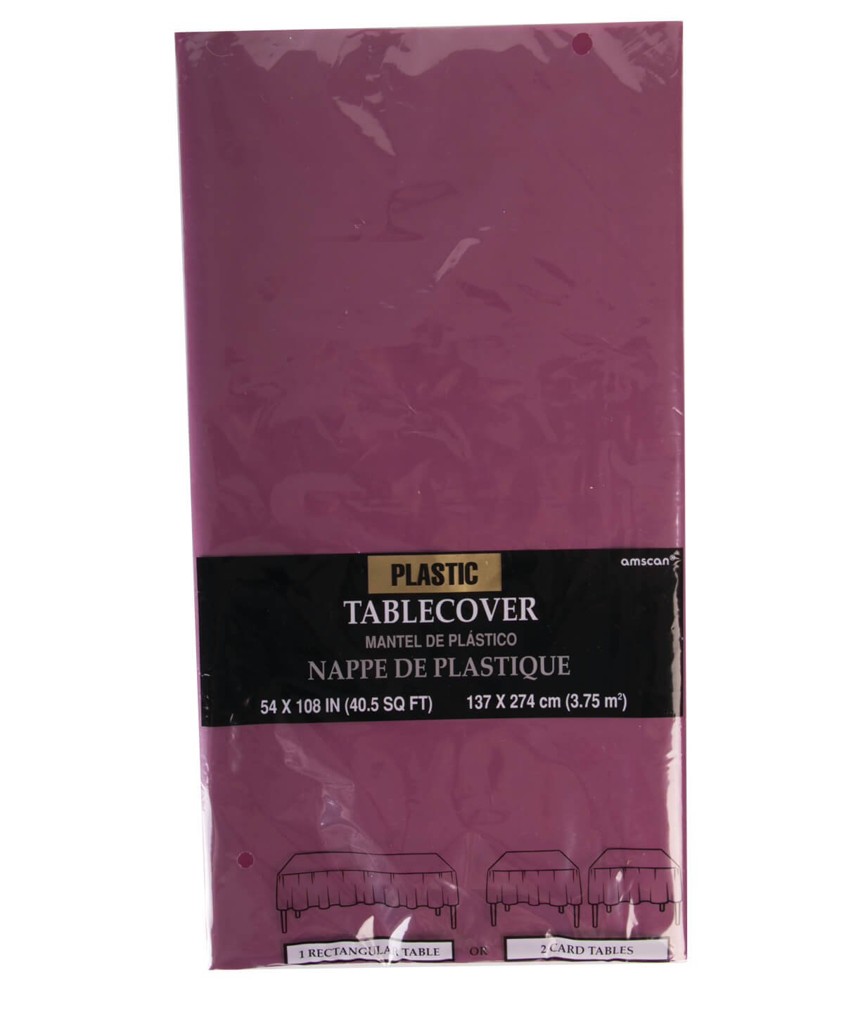Maroon Plastic Tablecloth