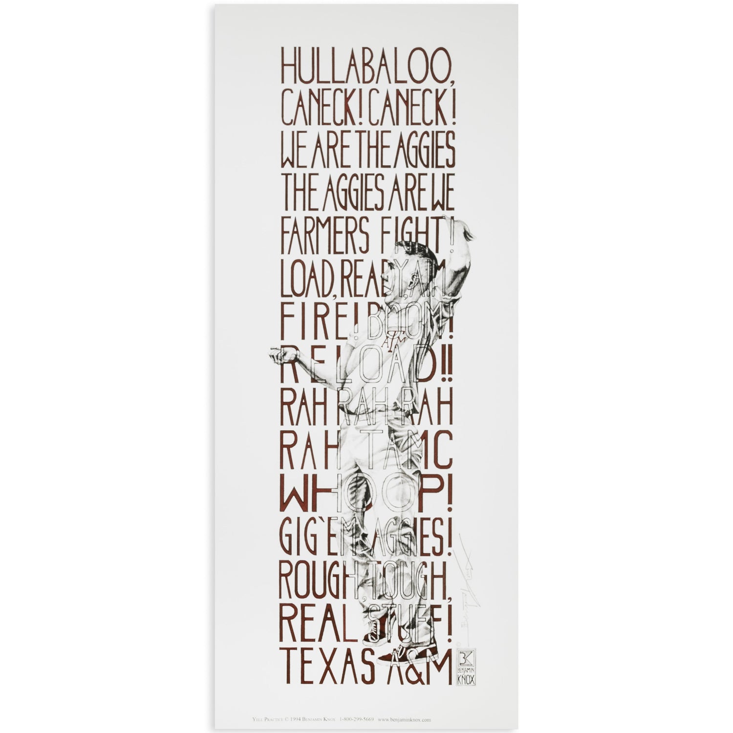 Texas A&M Benjamin Knox Yell Practice Print