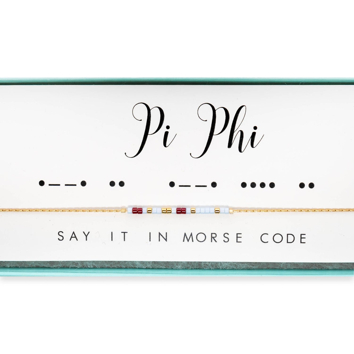 Pi Beta Phi Morse Code Necklace