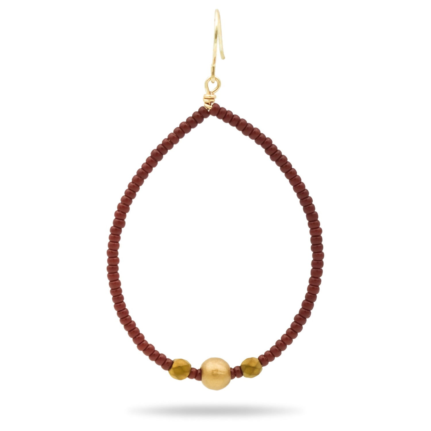 Maroon Teardrop Earrings