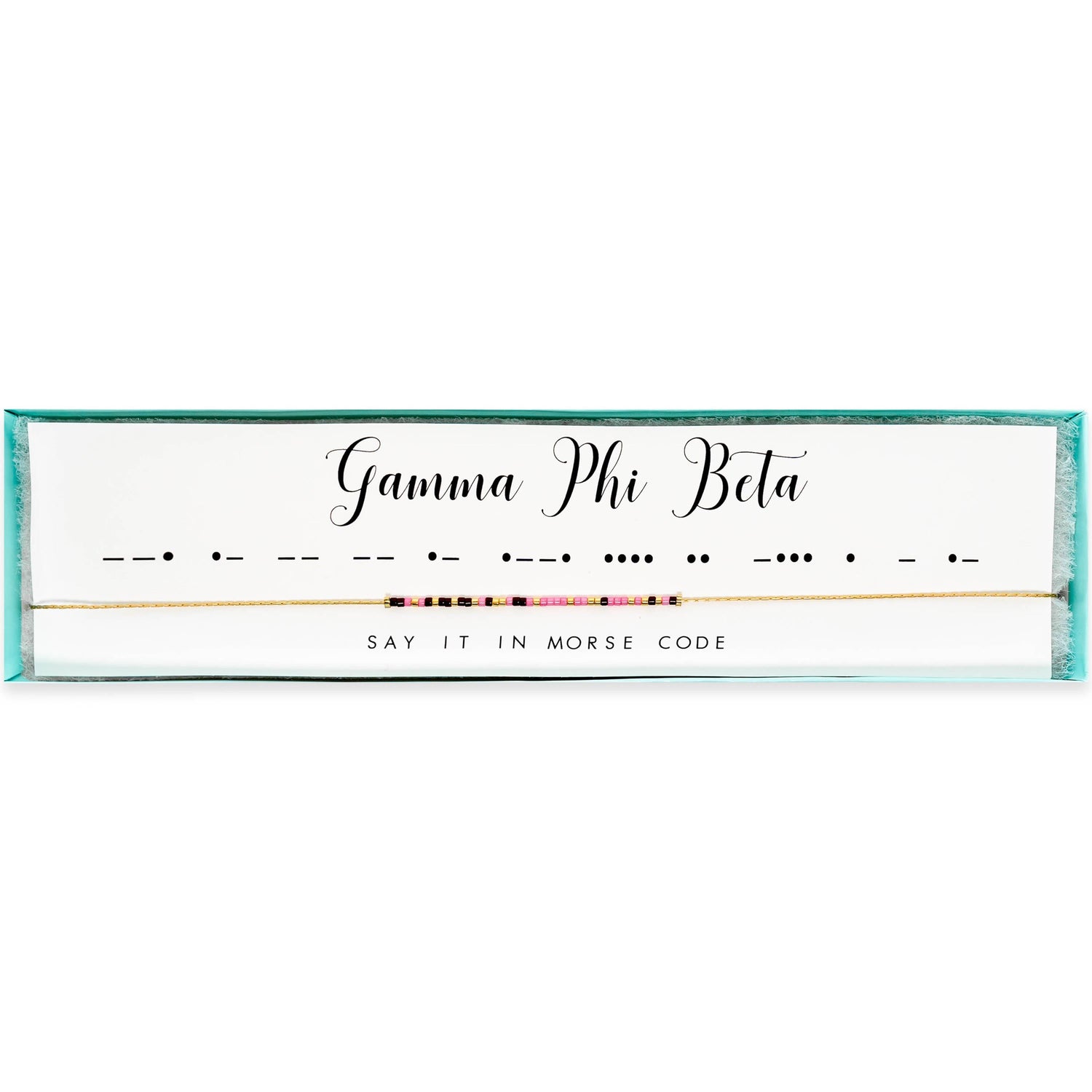 Gamma Phi BetA&Morse Code Necklace