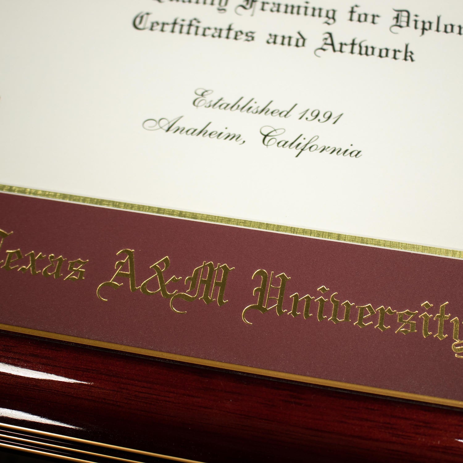 Special Order Item: University Frames Texas A&M Classic Medallion Diploma