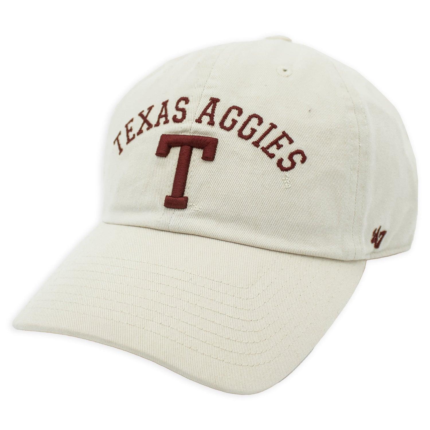 Texas A&M '47 Brand Natural Classic Arch Block T Clean Up Cap