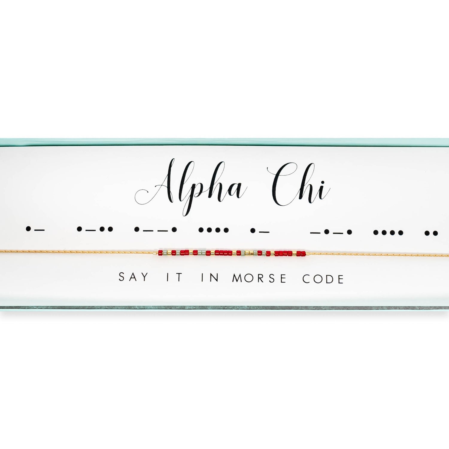 Alpha Chi OmegA&Morse Code Necklace