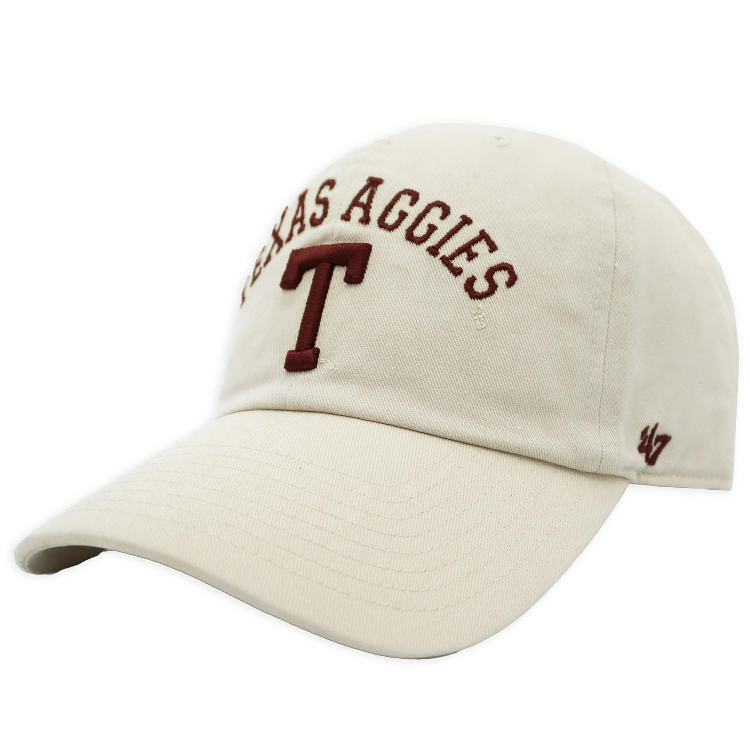 Texas A&M '47 Brand Natural Classic Arch Block T Clean Up Cap