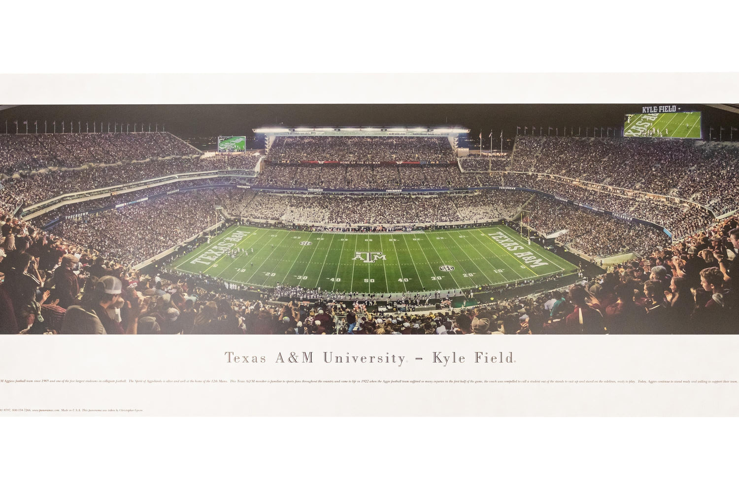 Texas A&M Kyle Field Tubed Panorama