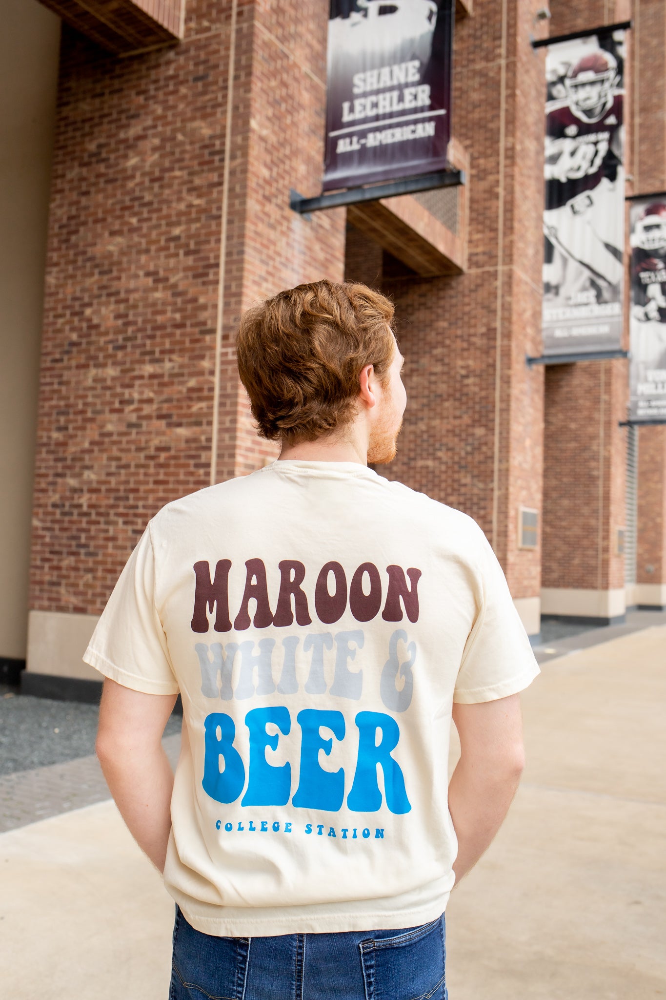 Maroon & White & Beer Tshirt