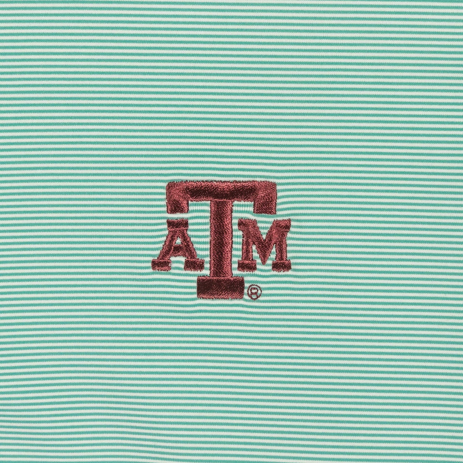 Texas A&M Peter Millar Jubilee Stripe Stretch Jersey Polo