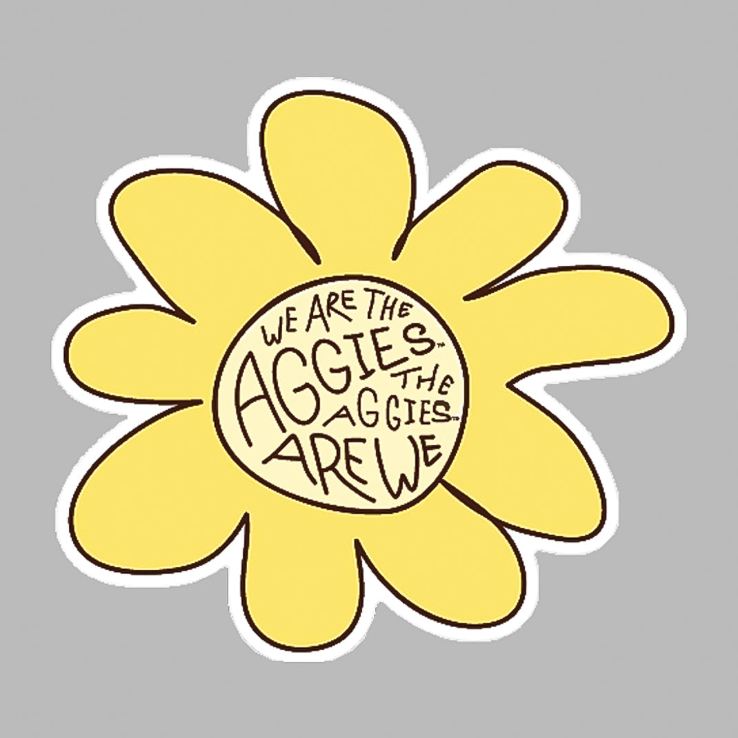 Aggies Are We Sunflower Dizzler Sticker
