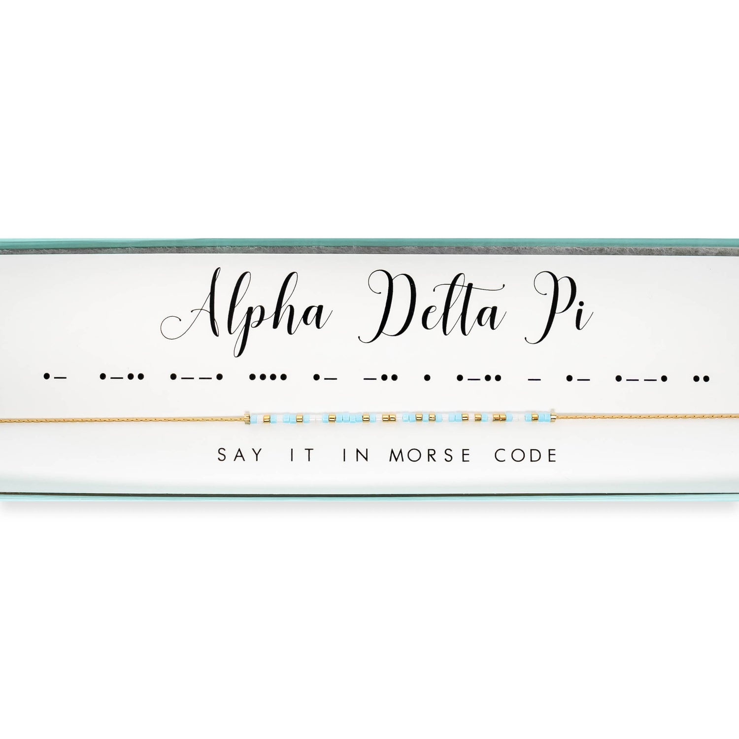 Alpha Delta Pi Morse Code Necklace