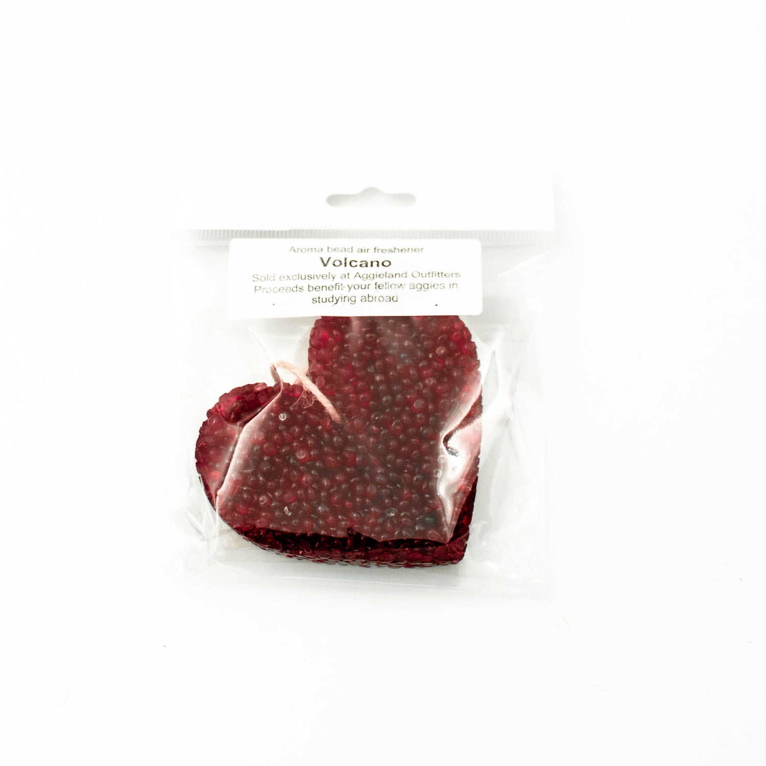 Maroon Heart Volcano Bead Air Freshener