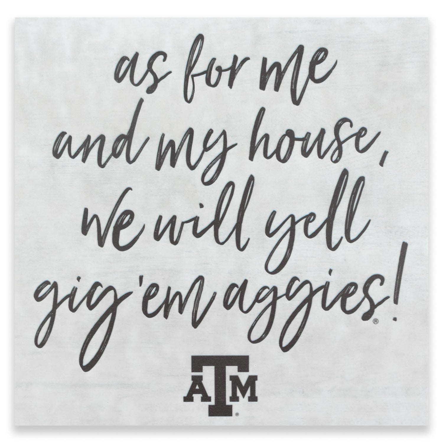 Texas A&M My House Yell Gig 'Em Aggies Decor