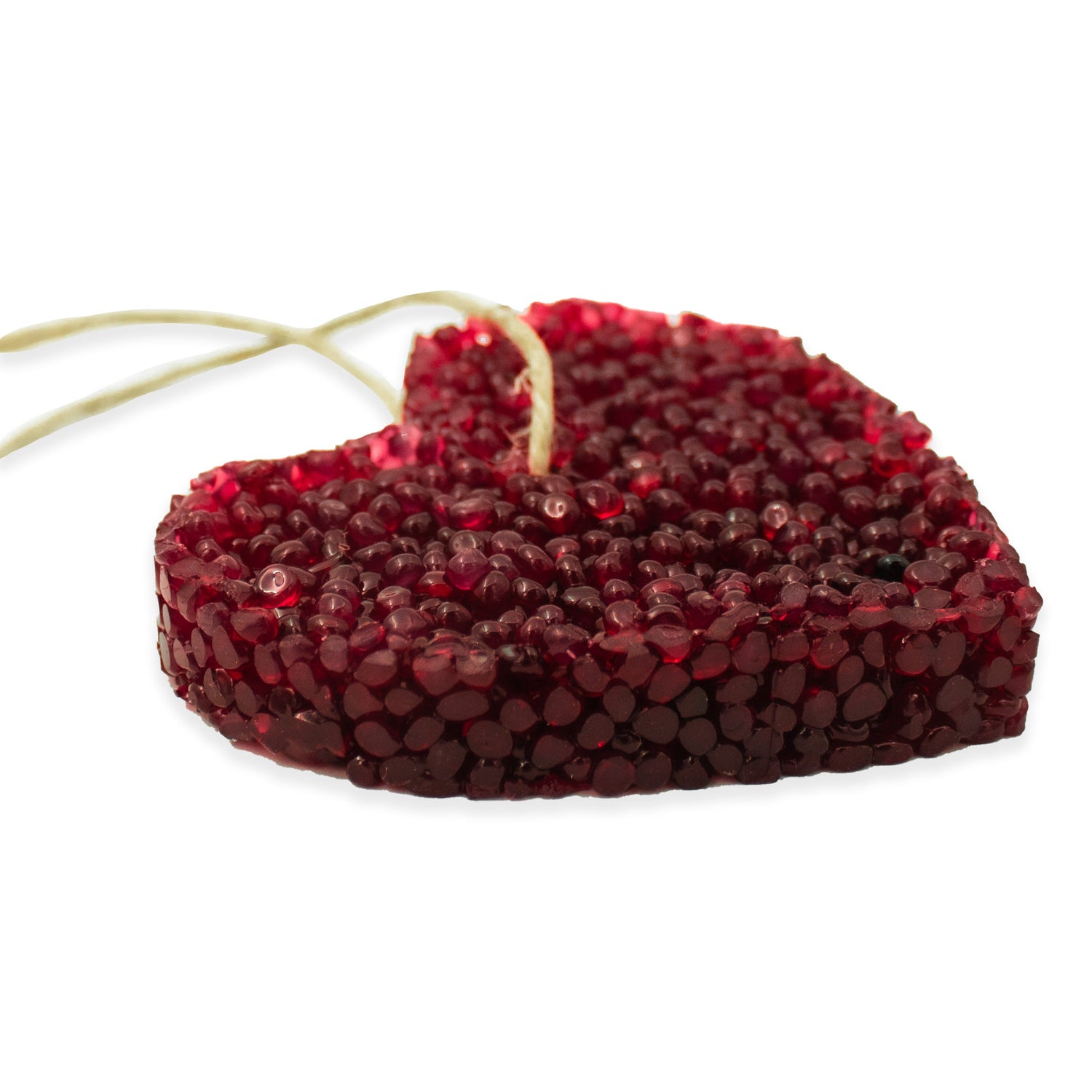 Maroon Heart Volcano Bead Air Freshener