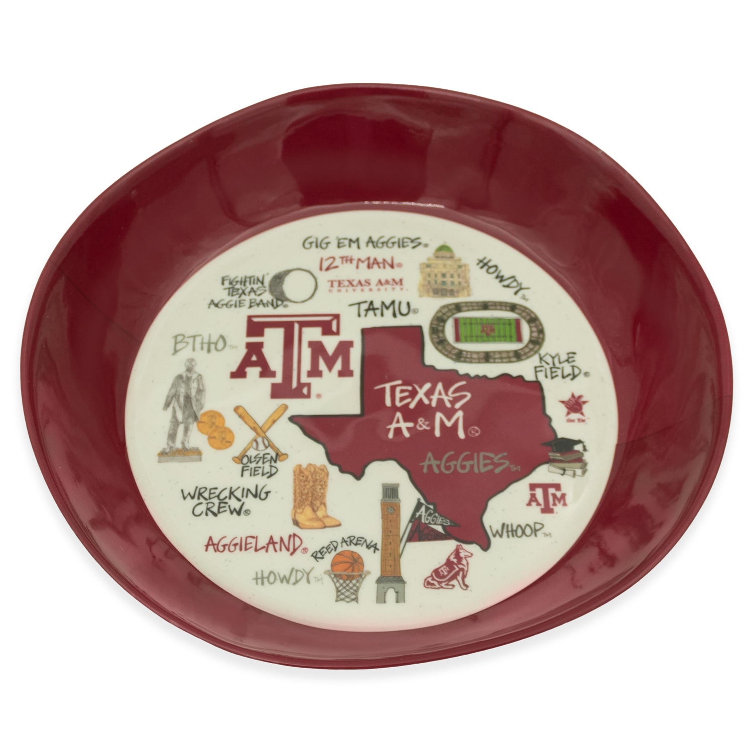 Texas A&M 13.5" Plastic Collage Bowl
