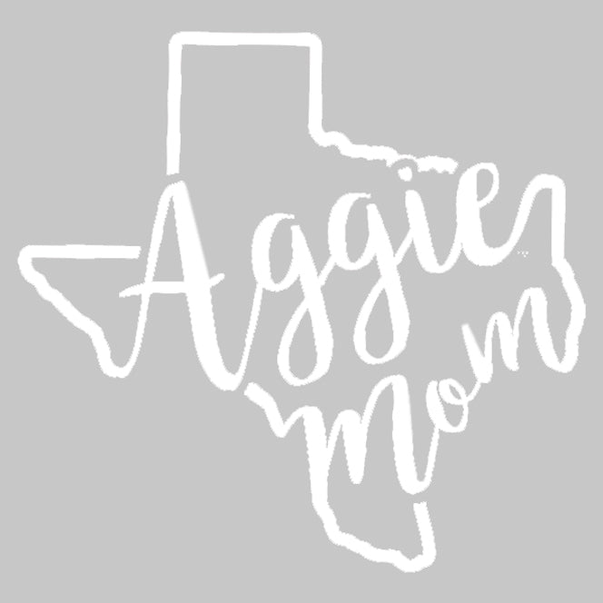 Texas A&M Aggie Mom Curly Print Decal